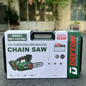 Máy cưa xích dùng pin 21V Dekton M21-Cx12BL có hộp ( chưa có pin,  sạc)
