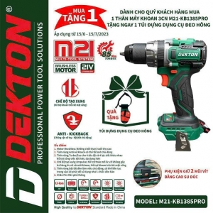 Máy Khoan Pin Dekton M21-KB1385PRO ( chưa pin và sạc)