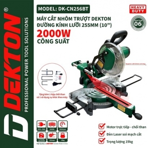 Máy cắt nhôm Trượt dekton CN256BT ( Máy đã có lưỡi 255mm, 120 răng )