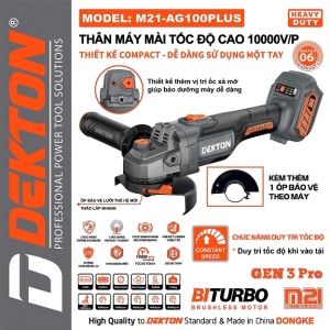 Máy mài dekton m21-ag100plus chưa pin sạc