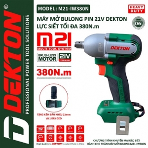 Thân máy siết bulong 380Nm Chính hãng Dekton M21-iw 380n