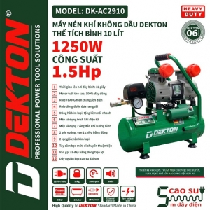 Máy nén khí Dekton DK-AC2910 (không dầu)