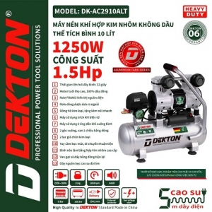 Máy nén khí hợp kim nhôm Dekton DK-2910ALT (không dầu)