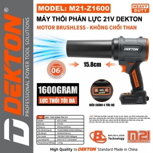 Máy thổi phản lực dekton dùng pin 21v m21-z1600 màu xám
