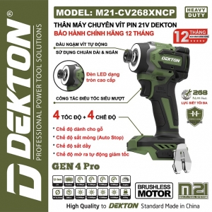 Máy vít dùng pin dekton m21-cv268xncp