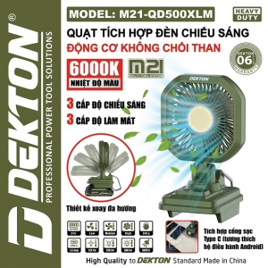quạt có đèn dekton m21-qd500xlm