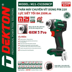Máy siết vít dekton M21-CV250NCP ( Chưa pin và sạc)